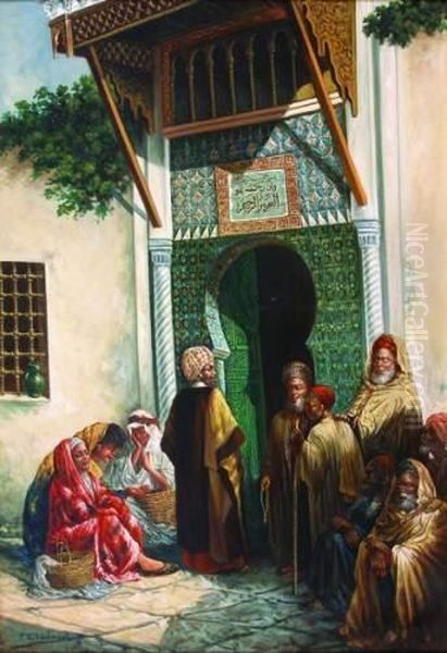 Personnage Devant Une Mosquee - view 1