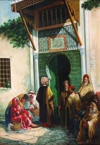 Personnage Devant Une Mosquee by Frans Wilhelm Odelmark