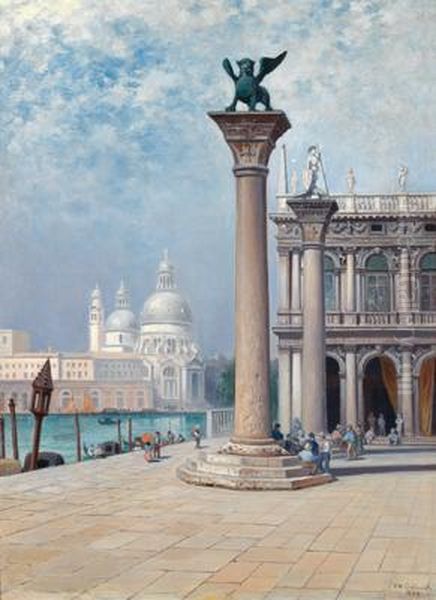 Venezia - Veduta Della Chiesa Santa Mariadella Salute Presa Dalla Piazza San Marco - view 1