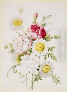 Bunch of Mixed Carnations and White Marigolds, 1839