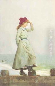 Young Girl on Seawall thumbnail