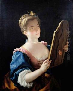 A Lady at her Mirror, c.1720s by Jean Raoux