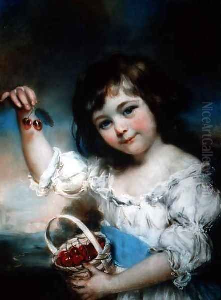 Little Girl with Cherries - view 1