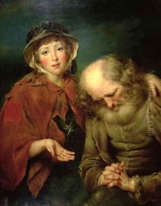 The Blind Beggar and his Grand-Daughter by John Russell