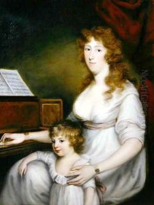 Portrait of a Lady with her Child, 1790 by John Russell