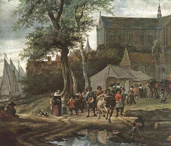 Tavern with May Tree (detail) 1664 - view 1