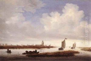 View of Deventer Seen from the North-West 1657 by Salomon van Ruysdael