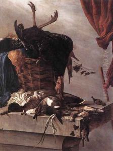 Still-Life with a Turkey 1661 by Salomon van Ruysdael