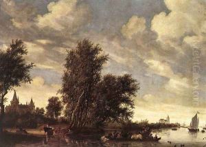 The Ferry Boat by Salomon van Ruysdael
