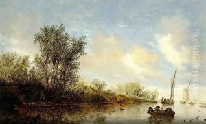River with Fishermen by Salomon van Ruysdael