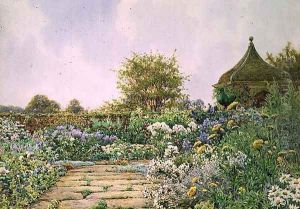 An English Country Garden by Ernest Arthur Rowe