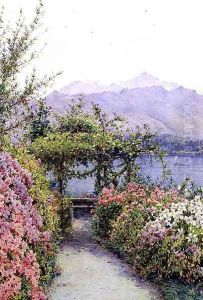 Villa Carlotta, Lago di Como by Ernest Arthur Rowe