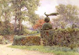 The Old Yew Hedge, Speldhurst, Kent by Ernest Arthur Rowe