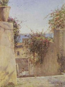 Street Scene Sicily by Ernest Arthur Rowe