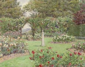 The rose garden by Ernest Arthur Rowe
