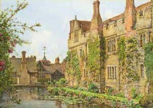 Across the moat, Hever Castle by Ernest Arthur Rowe