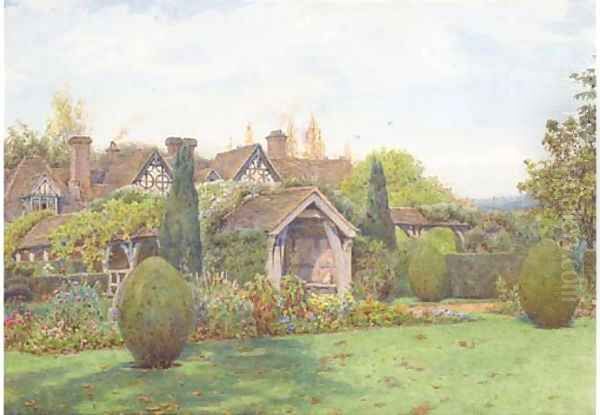 The gardens at Great Tangley Manor, near Guildford, Surrey - view 1