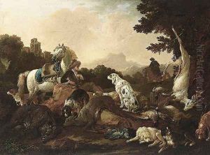 The Rest after the Hunt 1695-96 by Philipp Peter Roos