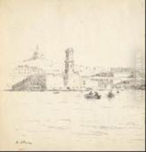 Marseille, Vue Du Port by Jean-Baptiste Olive