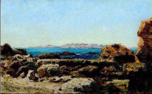 Vue Des Iles De Marseille by Jean-Baptiste Olive
