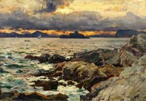 Soleil Couchant Sur Le Chateau D'if
