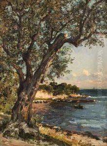 Plage A Saint Jean-cap-ferrat. by Jean-Baptiste Olive