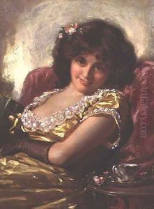 Portrait of a Woman, c.1890 by Edwin Thomas Roberts