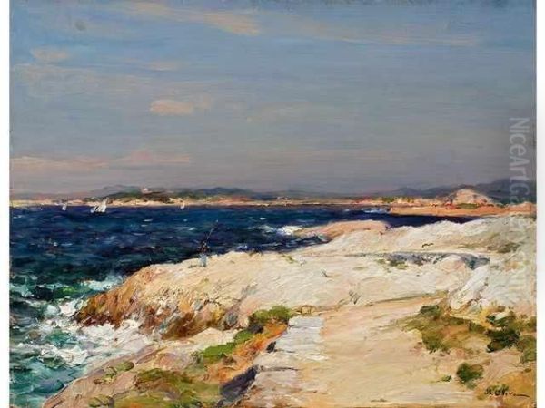 :pecheur En Bord De Cote Mediterraneenne - view 1