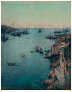 Vue De La Baie De Villefranche by Jean-Baptiste Olive