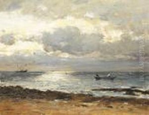 Bord De Mer Au Soleil Couchant by Jean-Baptiste Olive
