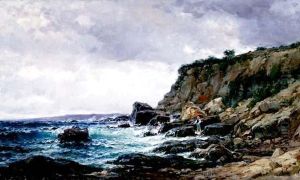 Pecheur Sur Une Corniche En Mediterranee, Circa 1880 by Jean-Baptiste Olive