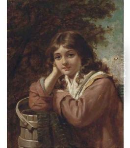 The milkmaid by Edwin Thomas Roberts