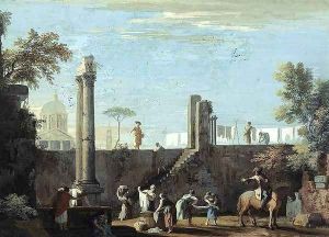 Figures among Ruins