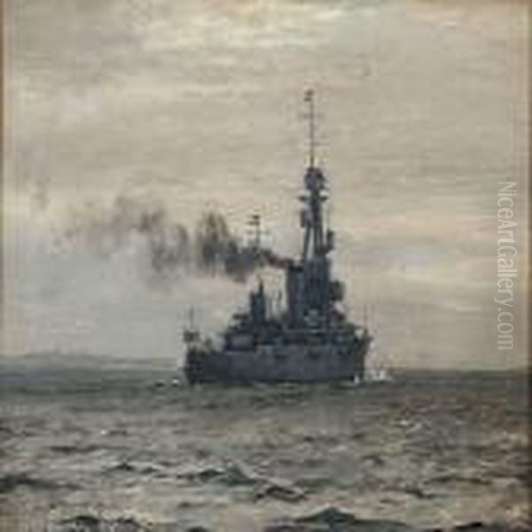 Seascape With A Danish Warship - view 1