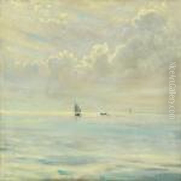 Summer Evening With Boats At Sea - view 1