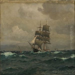 Seascape With A Schooner Near Skagen