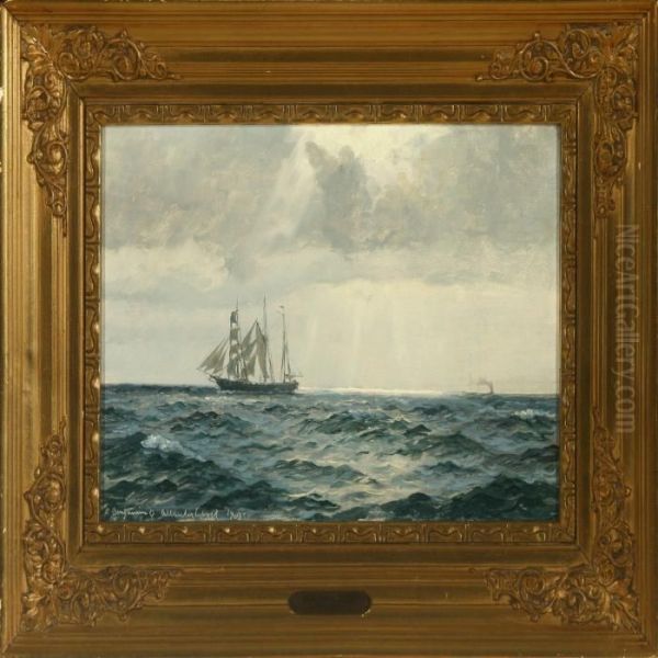 Seascape Withsailing Ship - view 1