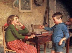 The Drafts Players by Vittorio Reggianini