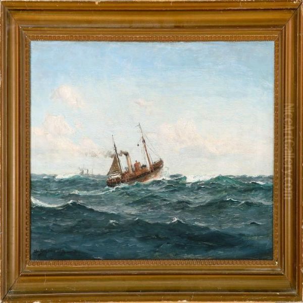 Marine With Boats On Open Sea - view 1