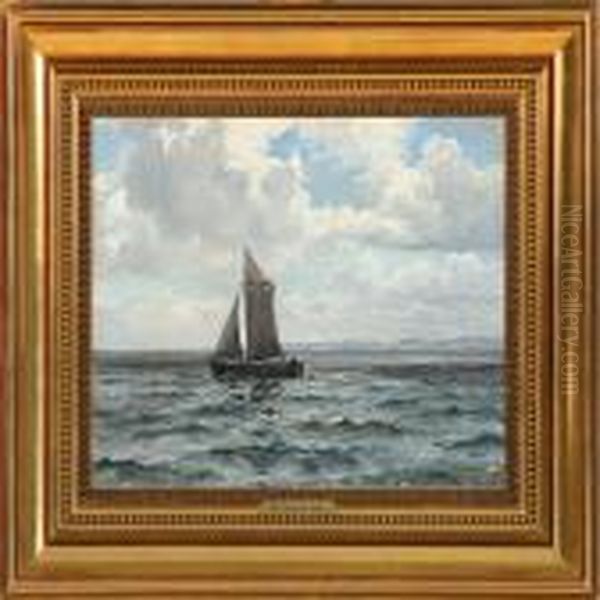 Marine With A Sprit-sail Rigged Boat - view 1