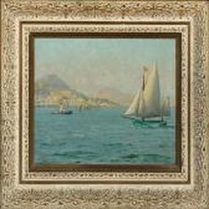Coastal Scenery From Vigo In Spain by Christian Benjamin Olsen