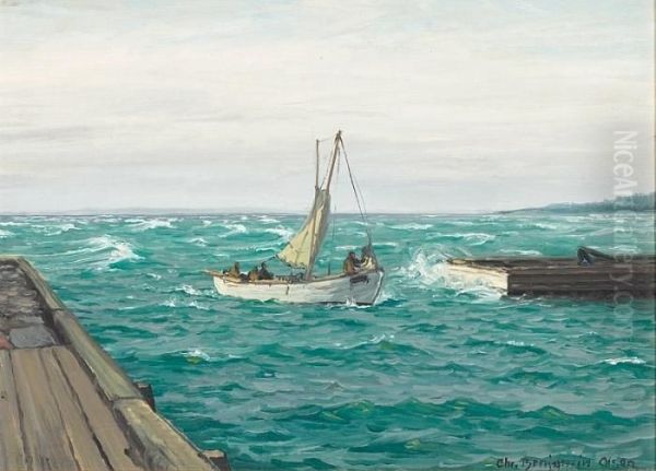 A Fishing Boat Going To Port - view 1