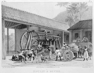 The Sugar Mill, engraved by Arnout and Deroi, pub. by Engelmann, Paris, c.1835 by Johann Moritz Rugendas