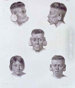 Botocudos Indians, engraved by Pierre Roch Vigneron 1789-1872, c.1835 by Johann Moritz Rugendas