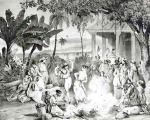 Landu Dance, engraved by Victor Adam and Monthellier by Johann Moritz Rugendas