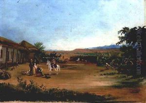 Self portrait of the painter at the La Huerta Farm, 1833