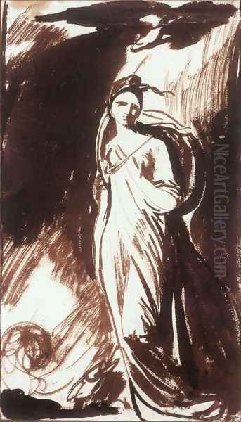 Study for Elizabeth Warren as Hebe - view 1