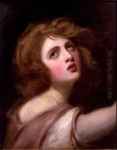 Portrait of Emma, Lady Hamilton 1761-1815 as Miranda by George Romney