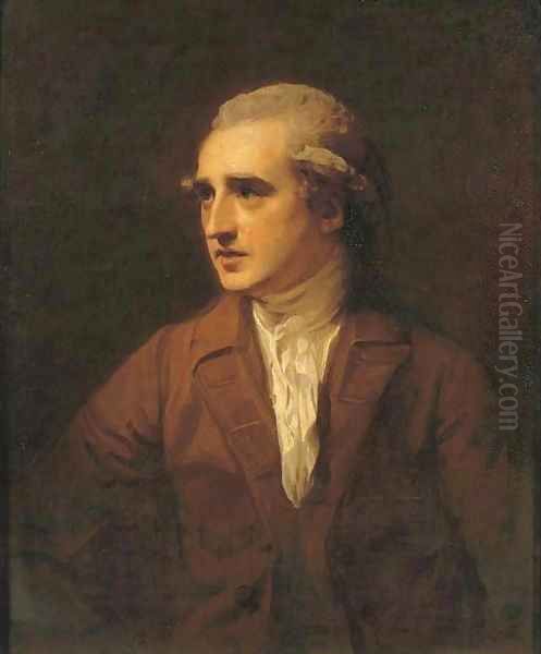 Portrait of the Hon. Charles Francis Greville, half-length, in a brown coat and white necktie - view 1
