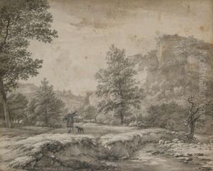 Takkenraper In Het Bos by Balthasar Paul Ommeganck